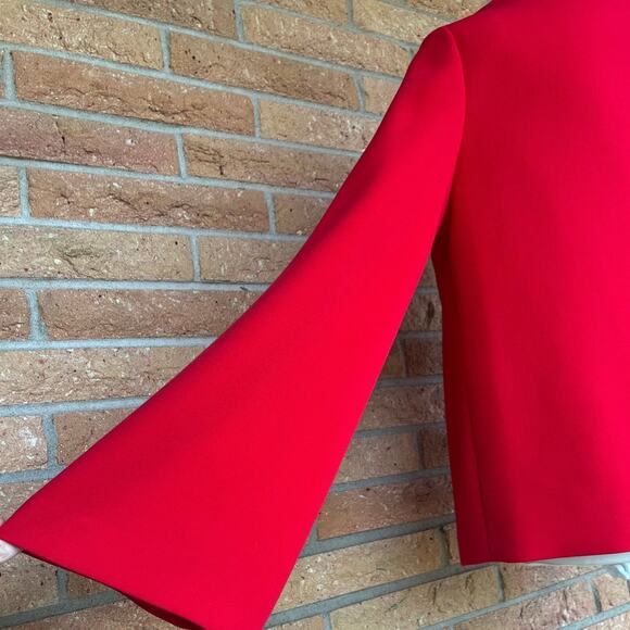 SANDRO Petite Red Cape Jacket - size Medium Christmas Holiday Party - Picture 4 of 10